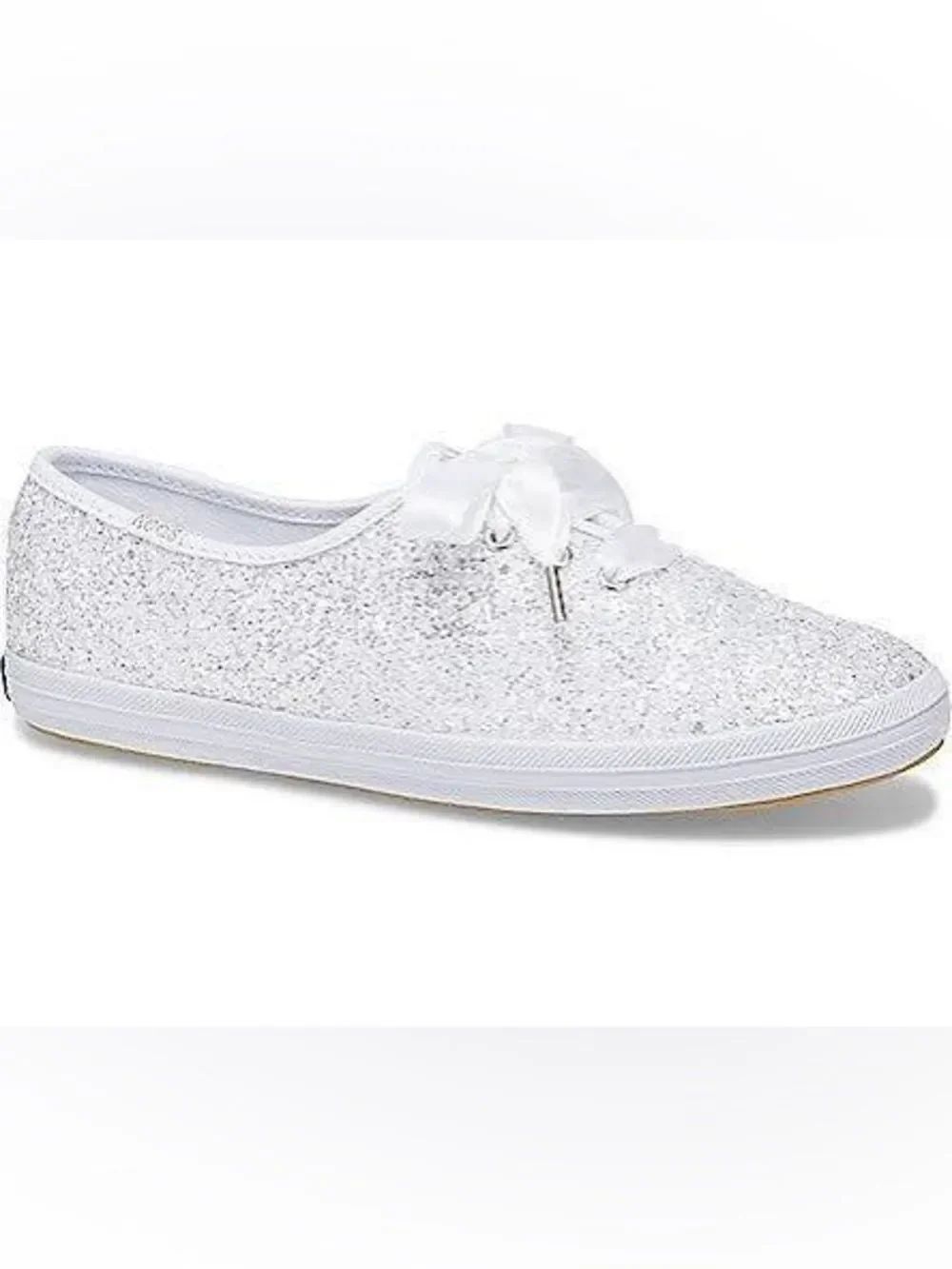 Keds Kate Spade- Glitter Ribbon Lace-Up Women’s Sneaker - White